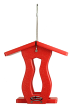 Load image into Gallery viewer, Recycled Curved Hopper Feeder (Small) (Red/Red)
