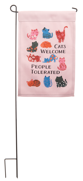Garden Flag - Cats Welcome People Tolerated