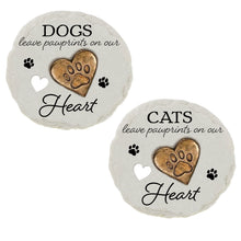 Load image into Gallery viewer, Memorial Garden Stone, Pawprints on our Hearts
