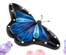 Load image into Gallery viewer, Quilled Birthday Flowers &amp; Blue Butterflies Greeting Card
