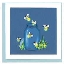 Load image into Gallery viewer, Quilled Fireflies Greeting Card
