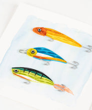 Load image into Gallery viewer, Quilled Fishing Lures Greeting Card

