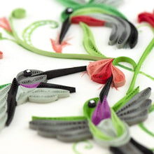 Load image into Gallery viewer, Quilled Hummingbird Trio Greeting Card
