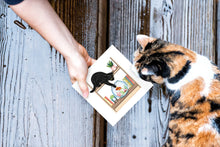 Load image into Gallery viewer, Quilled Mischievous Cat Greeting Card
