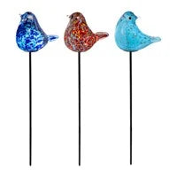 What She Shed Bird Glass Plant Pick, 3 Styles