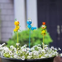 Load image into Gallery viewer, Pollinator Garden Metal Caterpillar Plant Pick, 3 Assorted
