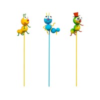 Pollinator Garden Metal Caterpillar Plant Pick, 3 Assorted