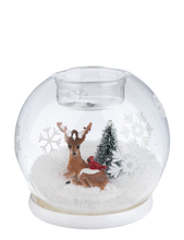 Load image into Gallery viewer, Montages Deer Glass Tealight Holder
