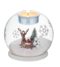 Load image into Gallery viewer, Montages Deer Glass Tealight Holder
