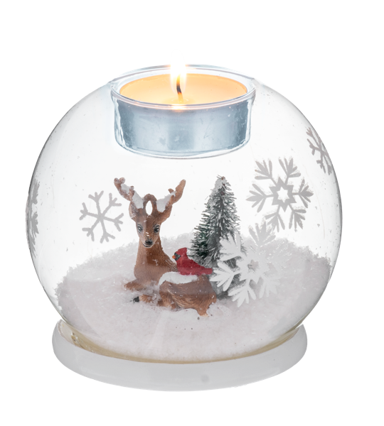 Montages Deer Glass Tealight Holder