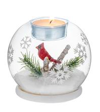 Load image into Gallery viewer, Montages Cardinal Glass Tealight Holder
