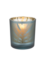 Load image into Gallery viewer, Palm Leaf Mercury Glass Tealight Holder - Small
