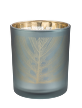 Load image into Gallery viewer, Palm Leaf Mercury Glass Tealight Holder - Medium

