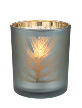 Load image into Gallery viewer, Palm Leaf Mercury Glass Tealight Holder - Medium
