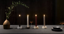 Load image into Gallery viewer, Marble Base Candleholder, Black, 3.9&quot; x 1.4&quot;
