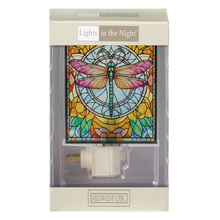 Load image into Gallery viewer, Stained Glass Dragonfly Night Light
