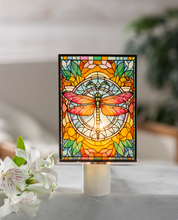 Load image into Gallery viewer, Stained Glass Dragonfly Night Light

