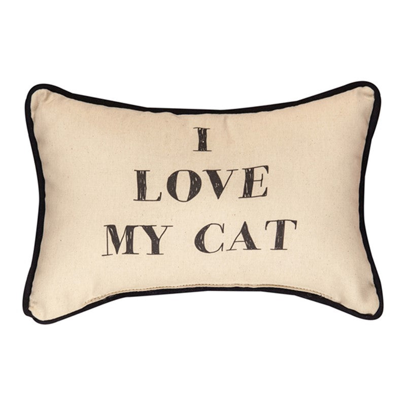 I Love My Cat Word Pillow