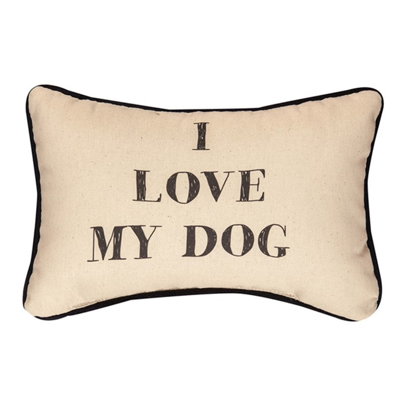 I Love My Dog Word Pillow