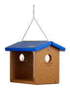 Recycled Hanging Bluebird Feeder (Blue/Chocolate)