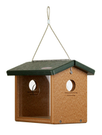 Recycled Hanging Bluebird Feeder (Green/Chocolate)