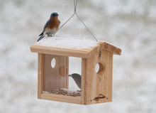 Load image into Gallery viewer, Cedar Hanging Bluebird Feeder
