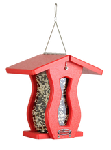 Load image into Gallery viewer, Recycled Curved Hopper Feeder (Small) (Red/Red)
