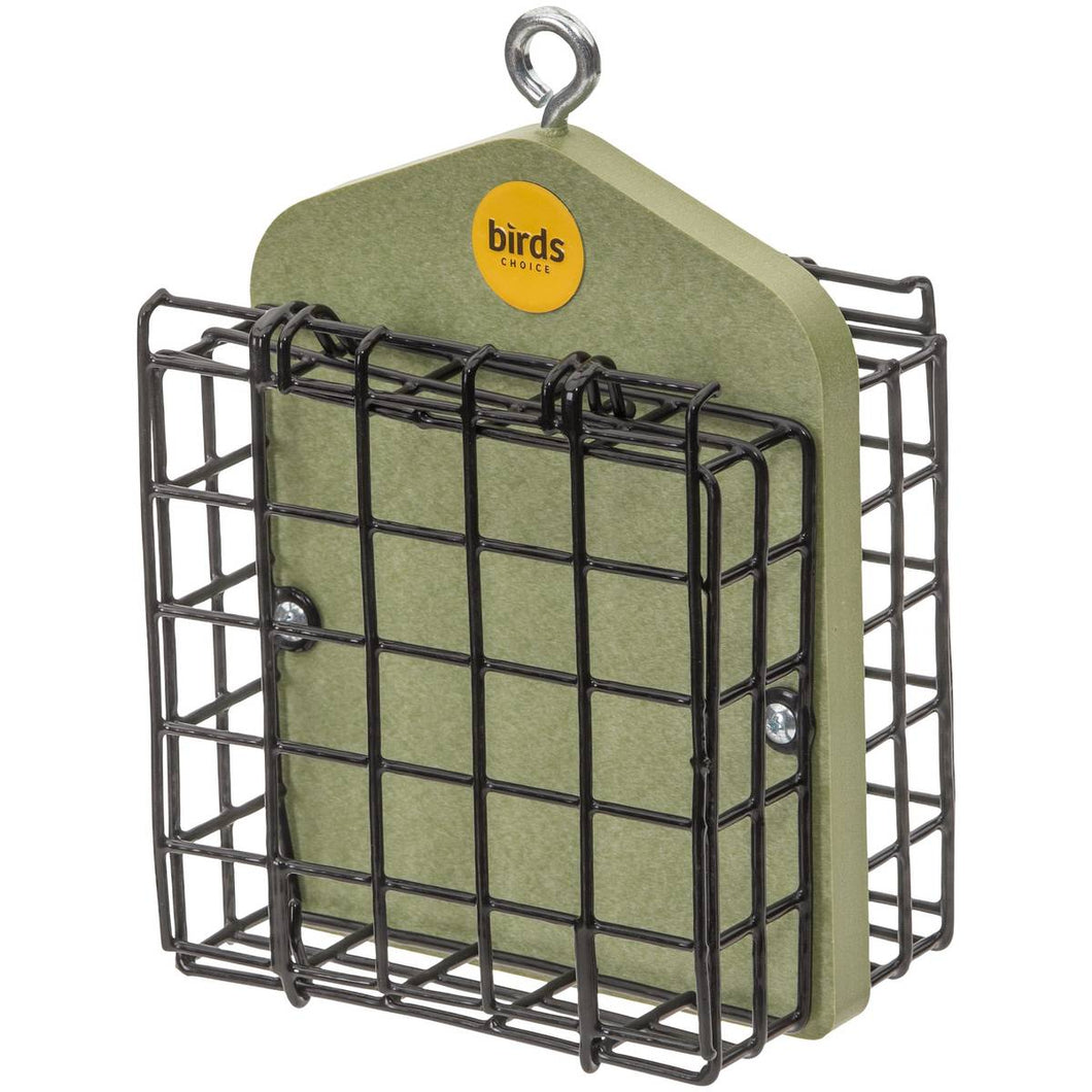 Recycled Plastic Suet Feeder for Two Cakes - Fern Green