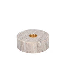 Load image into Gallery viewer, Marble Base Candleholder, Desert Beige 3.9&quot; x 1.4&quot;
