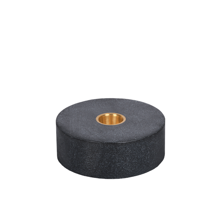 Marble Base Candleholder, Black, 3.9