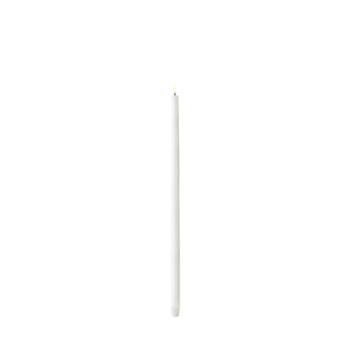 LED Tall Taper Candle, Nordic White, Smooth 21.7